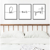 Be Our Guest Set Of 3 Prints Guest Room Wall Decor Guest Be.