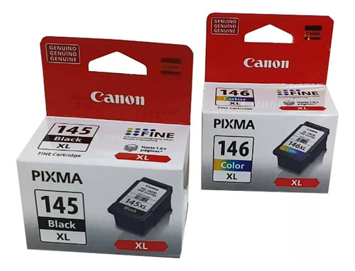 Combo Cartucho Tinta Canon 1 Negro Pg-145xl 1 Color Cl-146xl