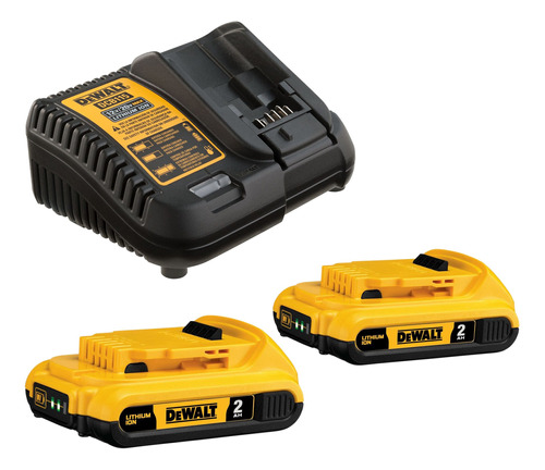 Kit Baterías 2ah + Cargador 20v Máx Dewalt Dcb203c2-b2