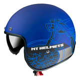 Casco Mt Helments Le Mans 2 Sv Cafe Racer B7 Matt Azul