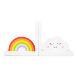 Sujetalibros Casa Du Jour Cloud Y Rainbow Para Niños: Lindo,