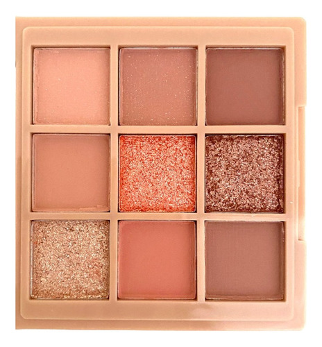 Paleta De Sombras 9 Tonos Nude Neutros Mate Y Brillo