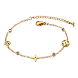 Oferta!  Pulsera Flores De Lujo Oro 18k Circones