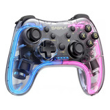 Controle Sem Fio Para N Switch Ps4 Ps3 Pc Rgb F/ Turbo Gamer