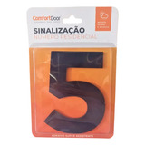 Numero Residencial Casa Fachada 12cm Adesivo Preto Cor 5 - Preto