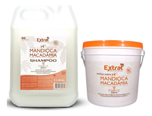 Shampoo 5lt + Hidratação Capilar Mandioca & Macadâmia 2 Kg 
