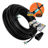 Cabo De Rede Cat6 Ftp Blindado Externo 100% Cobre 75 Metros