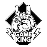 Sticker Vinilo Decorativo Gamer Game King 30cm