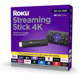 Roku Streaming Stick 4k Negro Coman. Voz  1gb De Memoria Ram