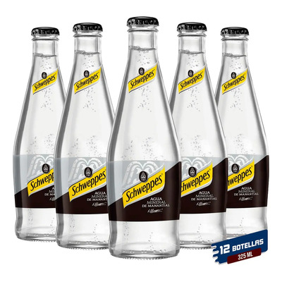 Agua Mineral Schweppes 325 Ml Vidrio - 12 Pack | Envío gratis