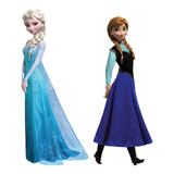 Vinilo Decorativo Frozen Elsa Y Ana Separadas Grandes