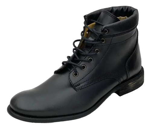 Botas Hombre Tipo Combat En Piel Inmoda In1138