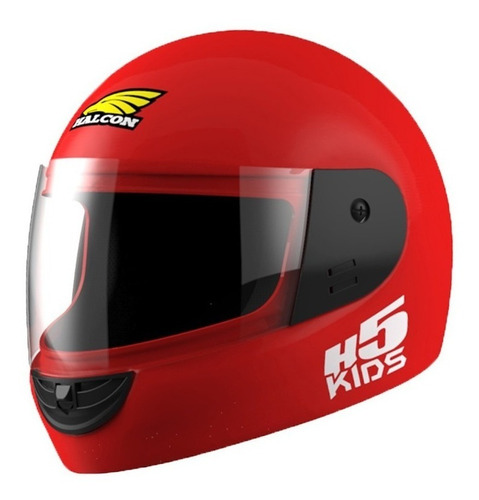 Casco Para Moto Integral Halcon H5 Kids  Rojo Talle Xs 