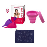 2 Copa Menstrual + 1 Vaso Esterilizador Fleurity  + Neceser