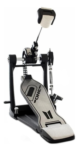 Pedal De Bumbo Simples D-one Dp-10 Cromada Com Sapata 