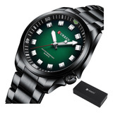 Relojes De Cuarzo Luminosos Curren Fashion Para Hombre Color Del Fondo Black Green