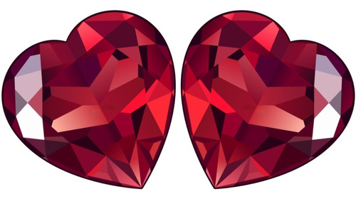 2 Preciosos Corazones Rubí Miden 8x8mm 4cts Sangre De Pichón