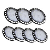 Kit 7 Luminaria Ufo Led Smd High Bay 200w Branco Frio