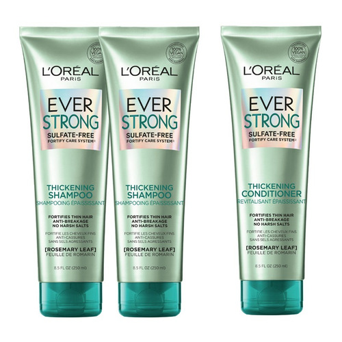  Kit L'oréal Paris Ever Strong 2 Shampoos + 1 Acondicionador