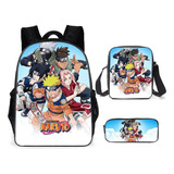 Conjunto De 3 Peças/mochila Naruto Travel Backpack Pair 2024