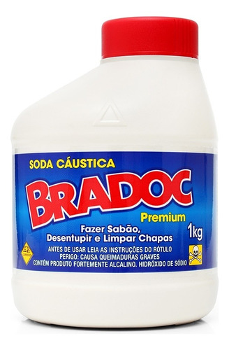 Bradoc Soda Caustica Em Escamas Com 99% De Pureza 1kg