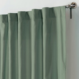 Juego De 2 Cortinas Viasoft Verde Largas Vianney