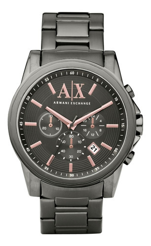 Reloj Hombre Armani Original Acero Gris Ax2086 44mm