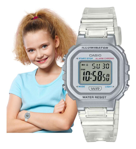 Relógio Pulso Casio Feminino Digital Cristal La-20whs-7adf