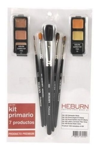 Kit Primario Heburn Profesional Make Up 7 Productos