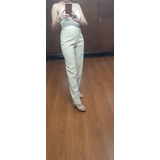 Pantalón De Vestir Beige Polyester Vintage Talle 42 Usado