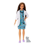 Muñecas Barbie Pet Veterinario Morena Muñeca Con Vestido