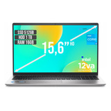 Dell Inspiron Intel Core I3 1215u Ssd 512gb+ Hdd1tb Ram 16gb