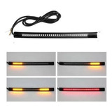 Tira Led Motocicleta 49 Led Luz Roja Freno Direccional 21 Cm