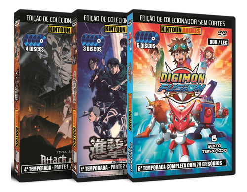 Attack On Titan 4ª Temp. Parte 1, 2, E 3 + Filmes + Digimon6