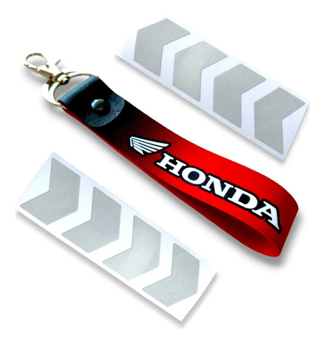 Llavero Para Moto Honda, Incluye Flechas Reflejantes. 
