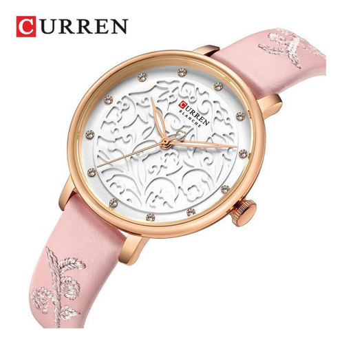 Relojes Elegantes De Cuero De Cuarzo Curren 9046