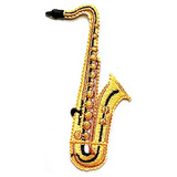 Saxofón Pp Patch, Instrumento Musical De Metal, Dibujos Anim