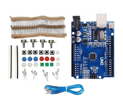 Kit Placa Uno Para Arduino Componentes Electrónicos Emakers