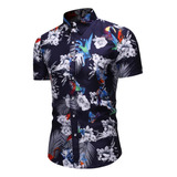 Camisa Hombre Con Estampado De Flores Verano Informal