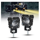 Par Auxiliares Faros Lupa Hi/lo Super Beam Bicolor 22000lm