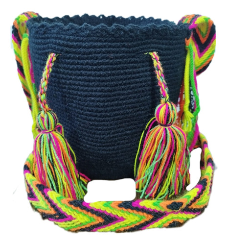 Mochilas Wayuu Originales Unicolor Pequeñas 