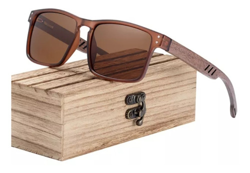 Lentes De Sol Barcur Polarizados De Madera Brown Wood 