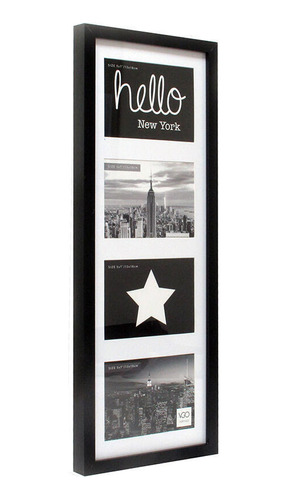 Marco Madera Collage Negro 15x20 Cm / 3f
