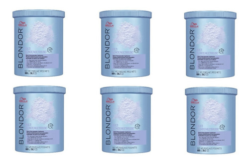 6 Decolorantes En Polvo Blondor Wella 800gr