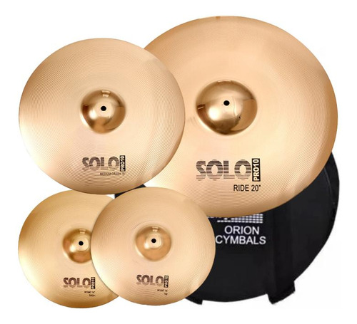 Kit Pratos Orion Solopro 10 Sp70 Set 14|16|20 C/ Bag Cor Dourado