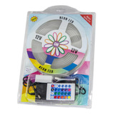 Kit Tira Neon Led Rgb Manguera 5mts 220v Control Fuente 