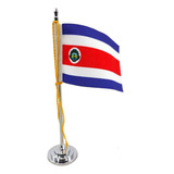Mini Bandeira De Mesa Costa Rica 15 Cm Poliéster