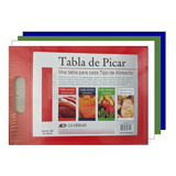 4 Tablas De Picar Cortar Verdura Carne Plastico Colombraro Color Blanco Clásico