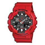 Reloj Casio G-shock Para Hombre Ga-100b, Rojo, S.o., Brazale
