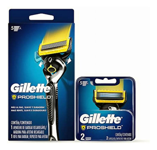 Gillette Maquina Para Afeitar Fusion 5 Pro Shield + 2